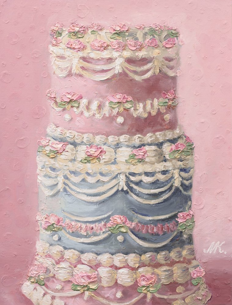 Rosa und Blauer Gestufter Kuchen von Marina Kozyr