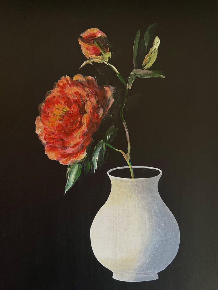 Lebendige Pfingstrosenblüte von Marina Kozyr