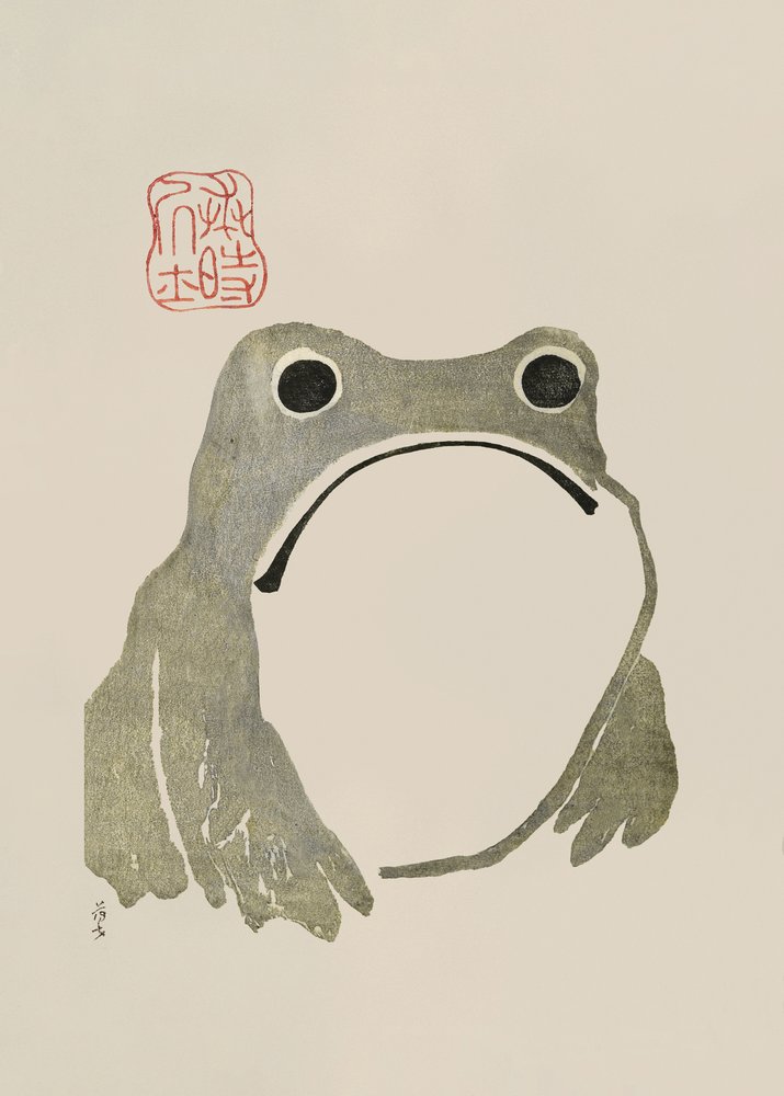 Grimmiger Frosch I Original von Matsumoto Hoji