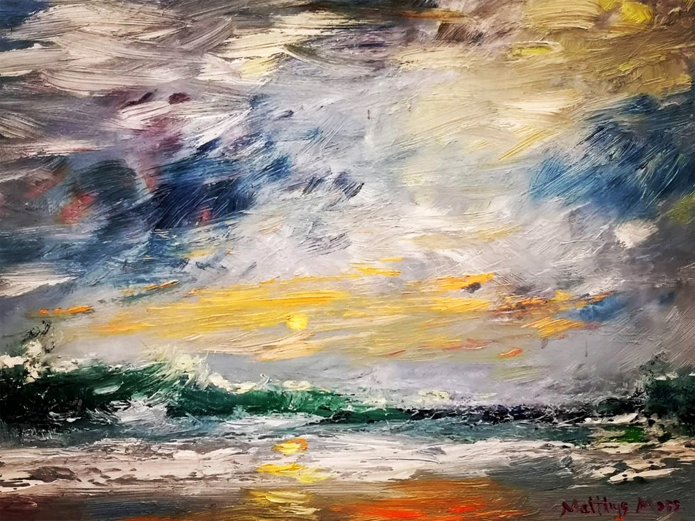 Dramatischer Ozean Sonnenuntergang von Matthys Moss