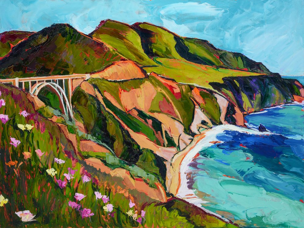 Bixby Bridge Küstenansicht von Maxine Shore