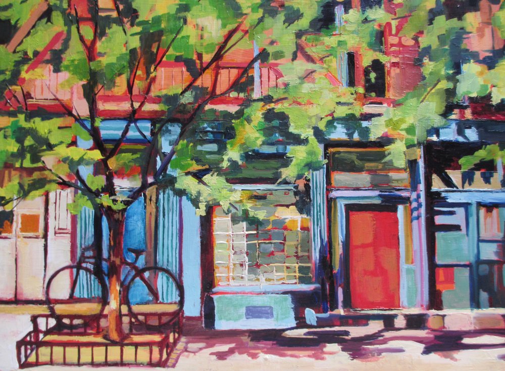 Bunte Stadtstraße von Maxine Shore