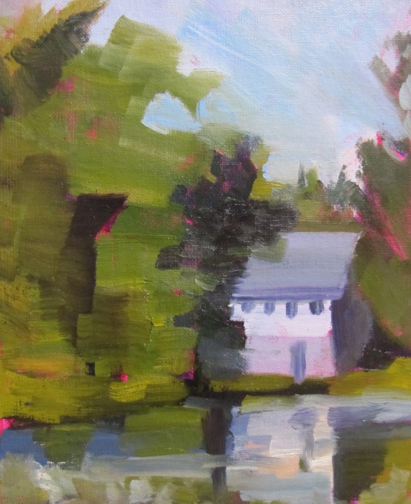 Impressionistisches Haus am See von Maxine Shore