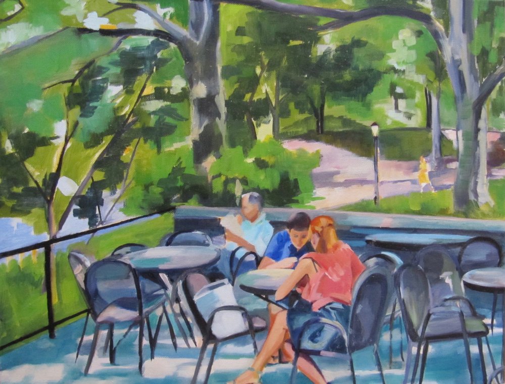 Park-Café-Szene von Maxine Shore