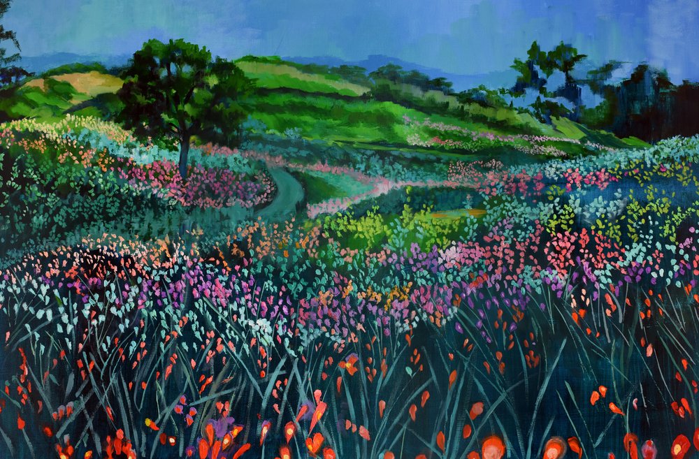 Pfad durch Wildblumen von Maxine Shore