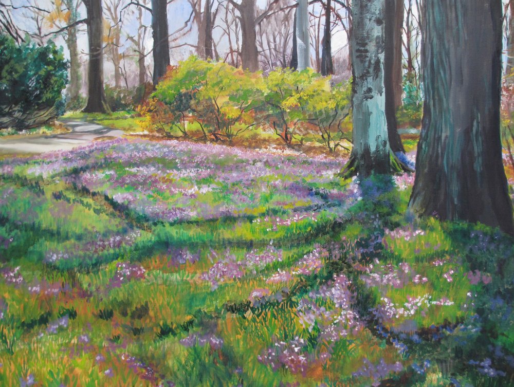Frühlingsblumen im Parkweg von Maxine Shore