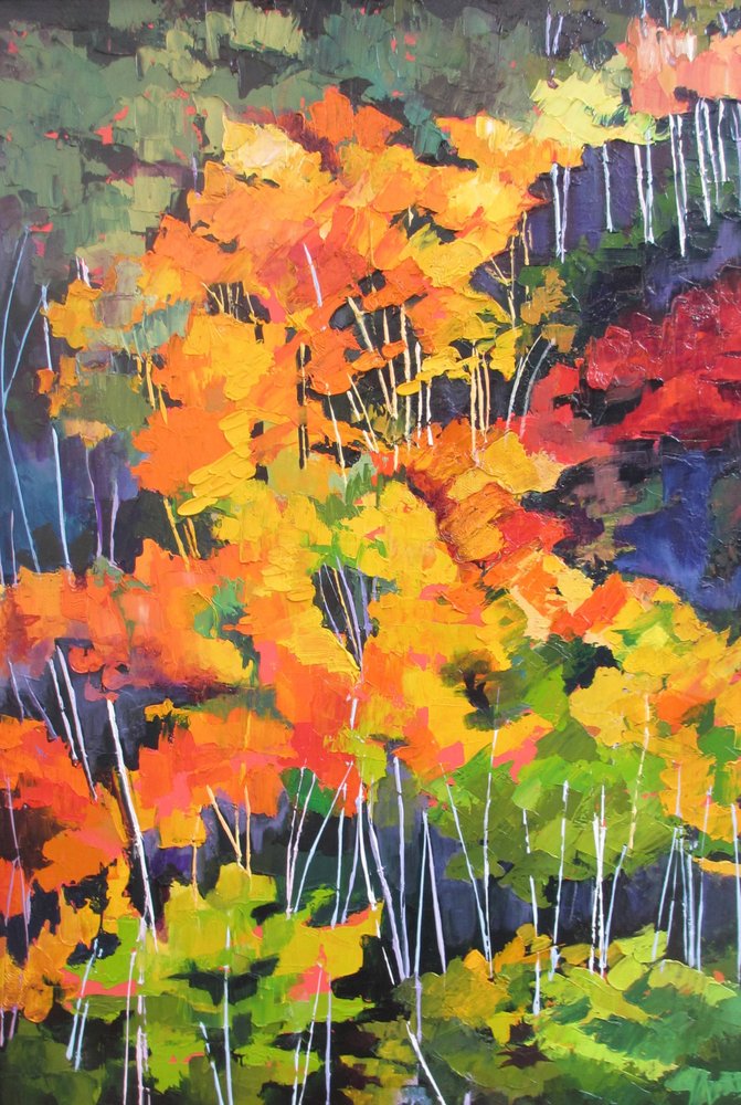 Lebendiger Herbstwald von Maxine Shore