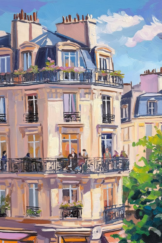 Pariser Eckcafé von Melloi Art Prints
