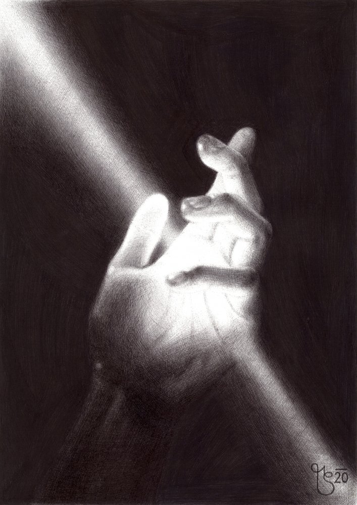 Hoffnungsvolle Hand Licht von Mirjam Schrei