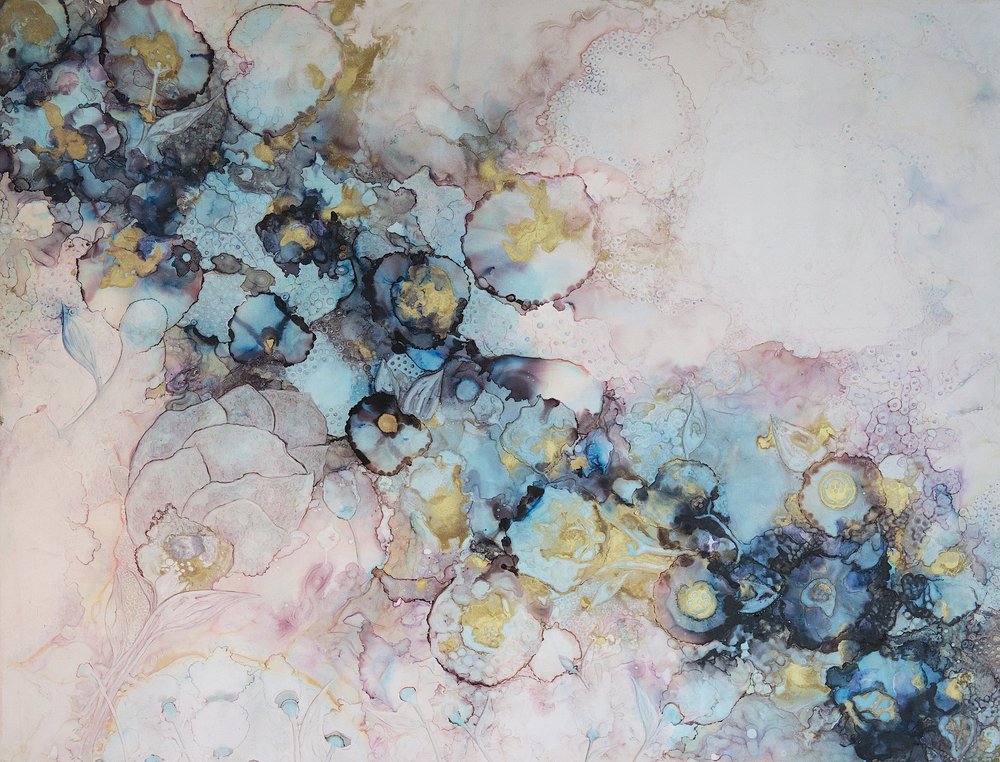 Träumende blaue Blüten von Mishel Schwartz