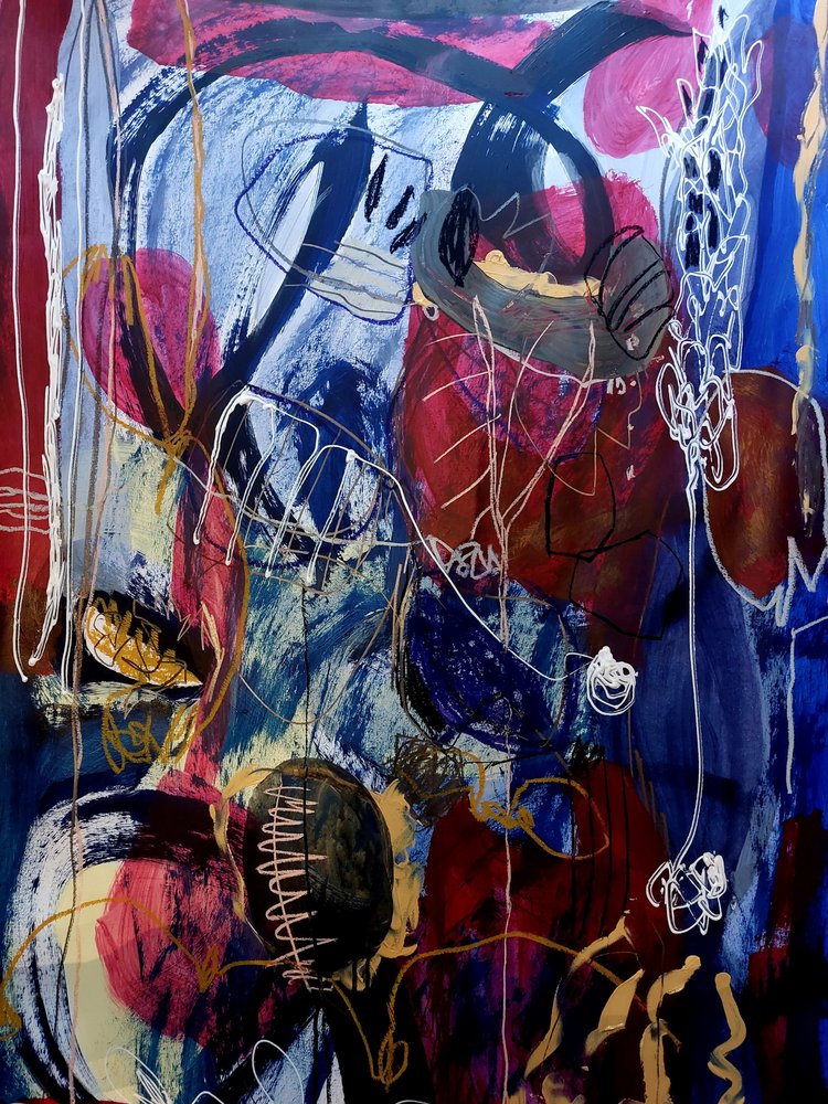 Bunte Abstrakte Expression von Monika Riethmueller