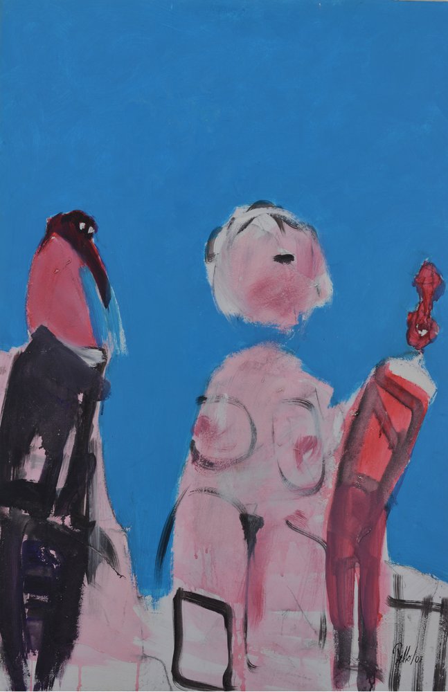 Ausdrucksstarke Figuren in Blau von Mr PETTO