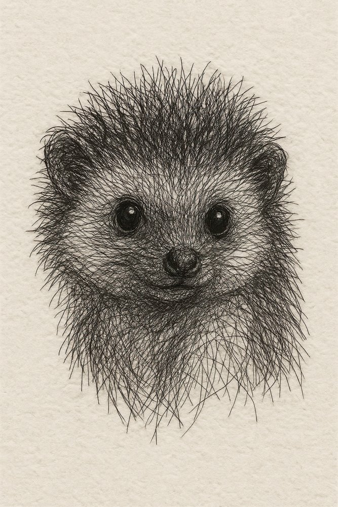 Baby-Igel-Skizze von Natalie Bruns
