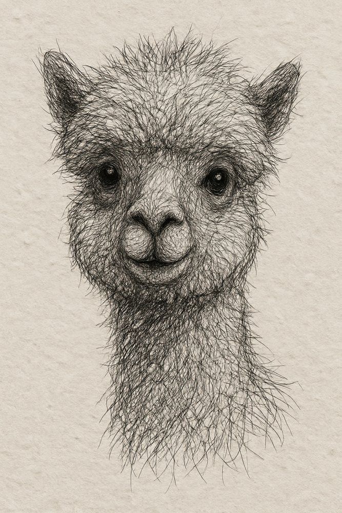 Niedliches Baby-Alpaka von Natalie Bruns