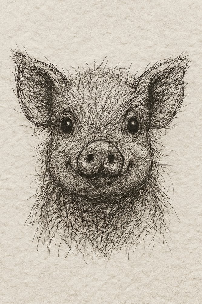 Fröhliches kleines Ferkel von Natalie Bruns