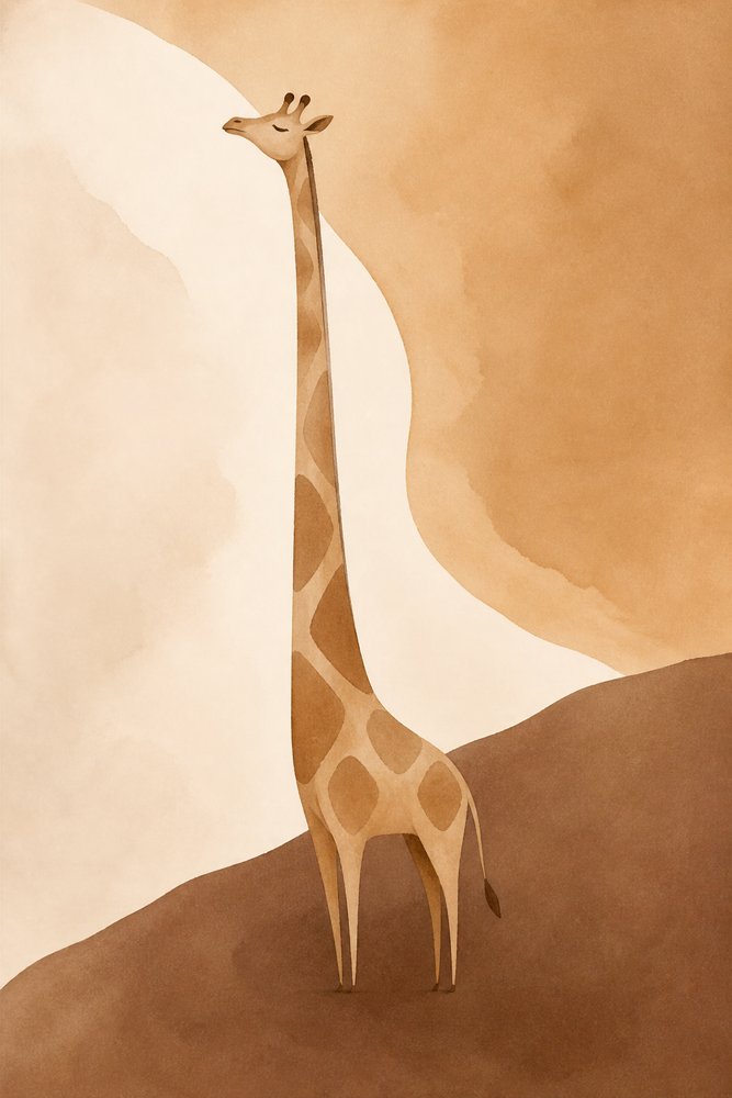 Serene Giraffenlandschaft von Natalie Bruns