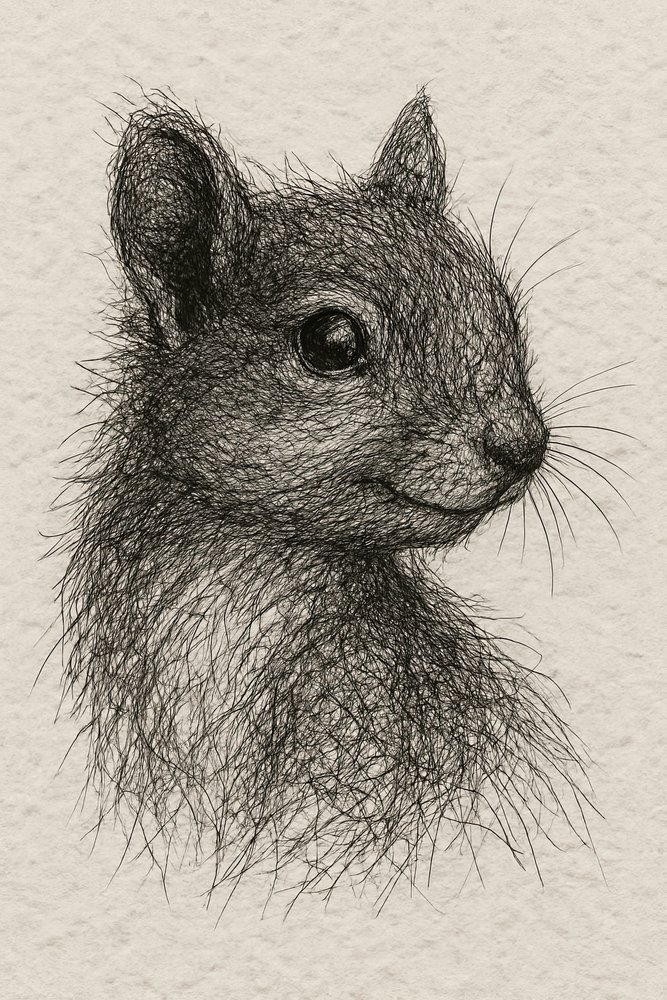Wald-Eichhörnchen-Porträt von Natalie Bruns