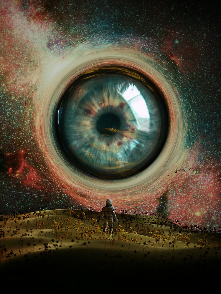 Astronaut trifft kosmisches Auge von Nicebleed