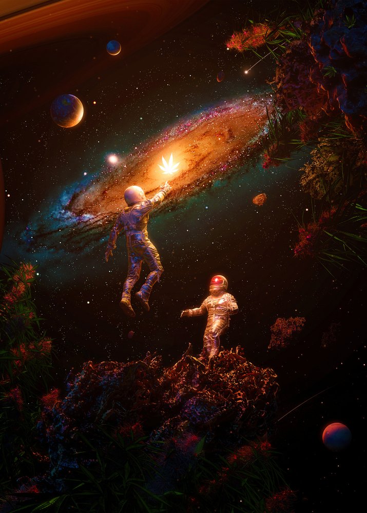 Astronauten kosmisches Blatt von Nicebleed