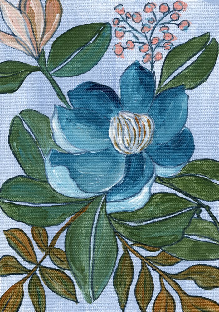 Elegante Blaue Blüte von Nikita Jariwala