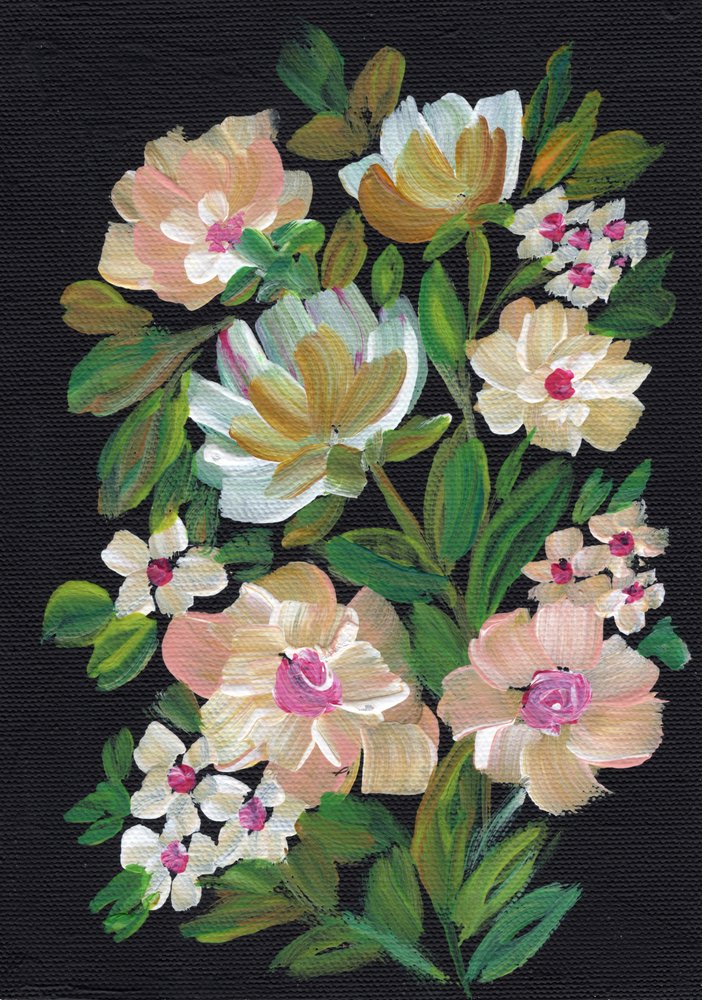 Mitternachtsblumenbouquet von Nikita Jariwala