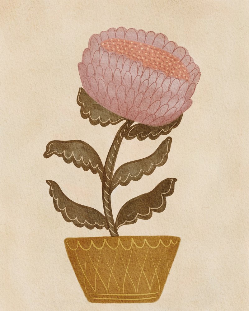 Rustikale Topfblume von Nikita Jariwala