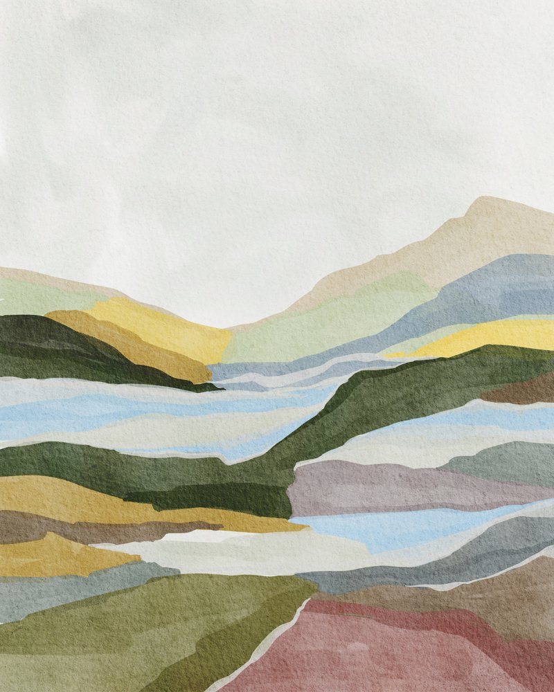 Serene Geschichtete Landschaft von Nikita Jariwala