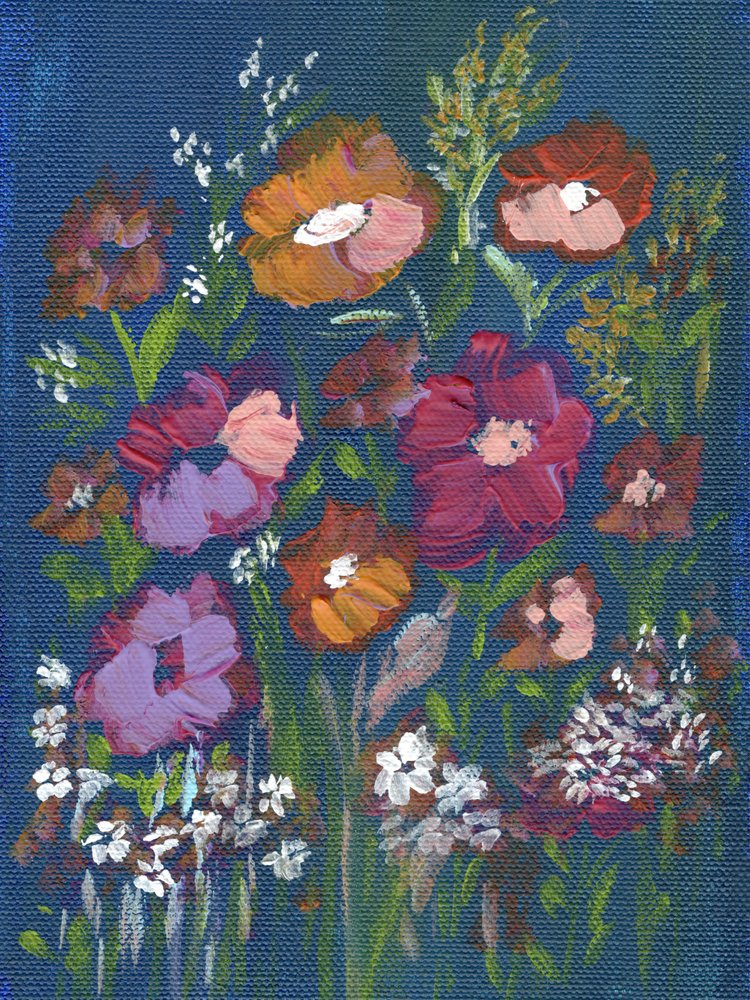Lebendiger Blumenstrauß von Nikita Jariwala