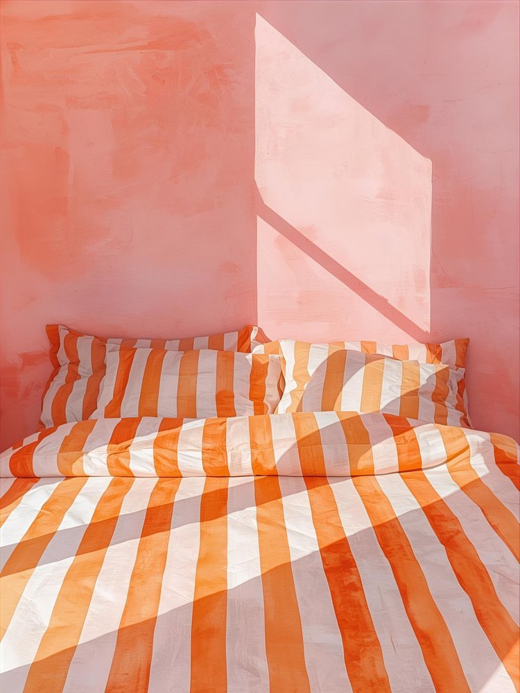 Sonniges Gestreiftes Bett von Ohkimiko