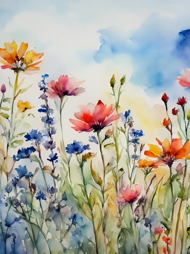 Lebendige Wildblumenwiese von Ohkimiko