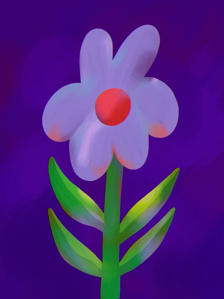 Lebendige violette Blume von Olga Skomorokhova