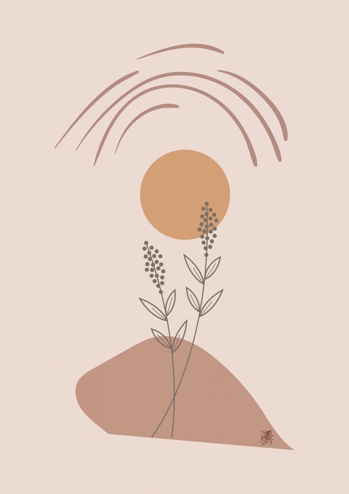 Boho Botanischer Sonnenuntergang von Osvaldo Russo