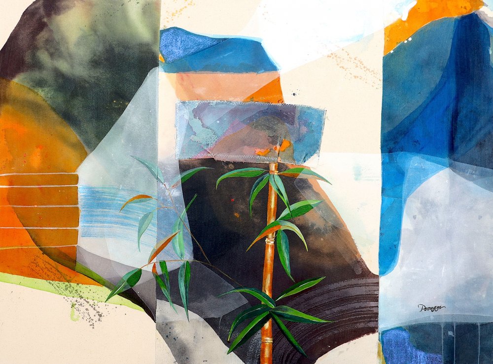 Abstrakte Bambusgelassenheit von Poonam Choudhary