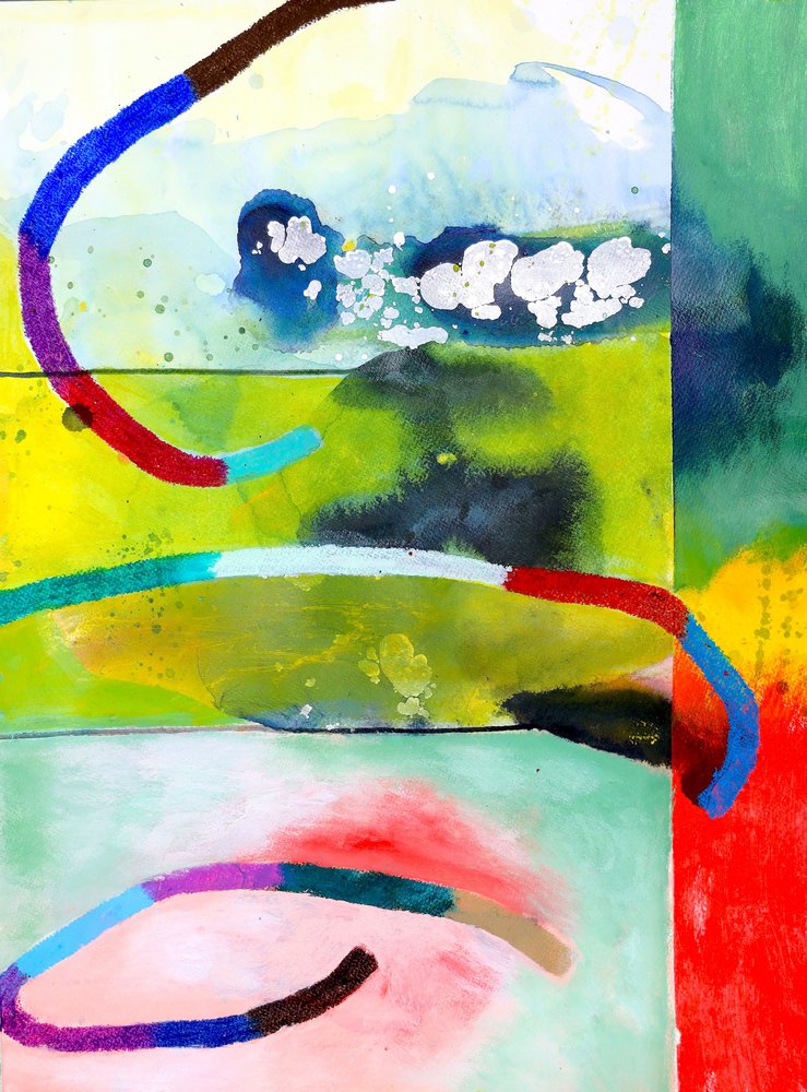 Lebendiger abstrakter Fluss von Poonam Choudhary