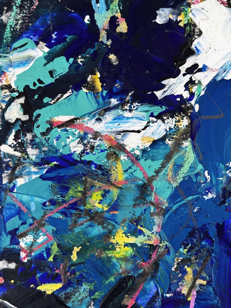 Lebendige Blaue Abstrakte Textur von Preston Harmon