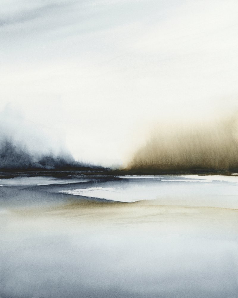 Abstrakte neblige Landschaft von Rachel Elise