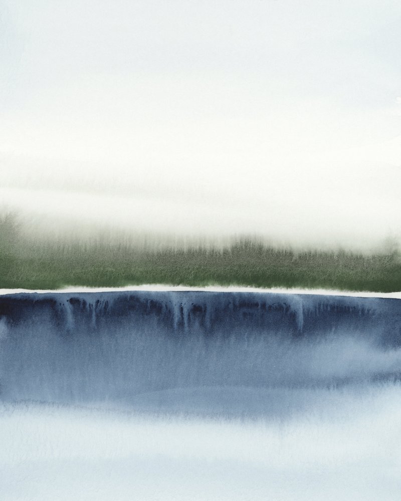 Serene abstrakte Landschaft von Rachel Elise