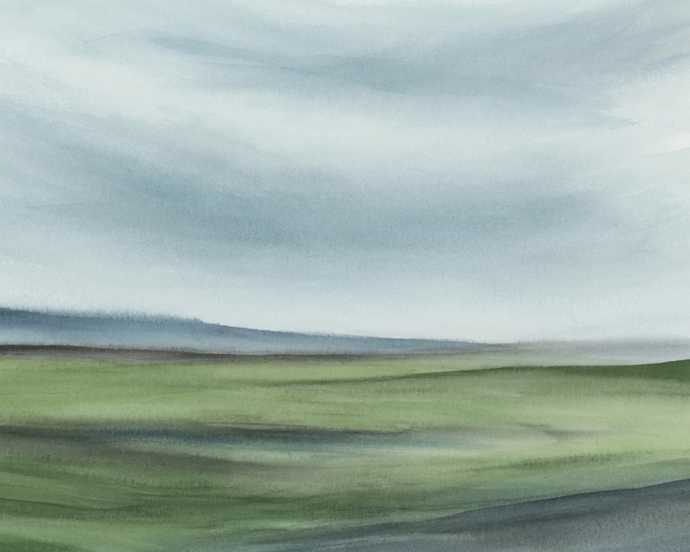 Serene grüne Landschaft von Rachel Elise
