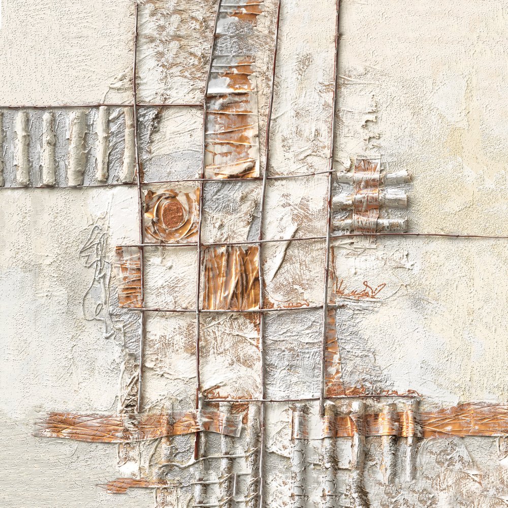 Verwittertes Gitterabstrakt von Renate Holzner