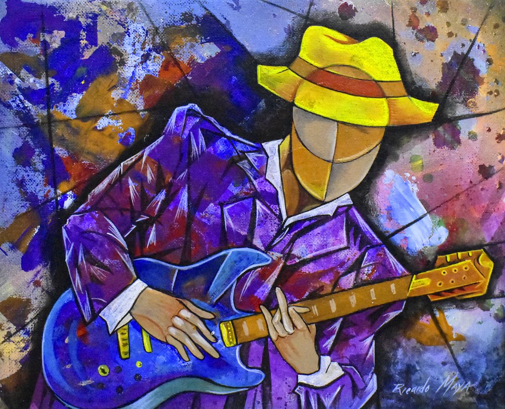 Lebhafter Jazzgitarrist von Ricardo Maya