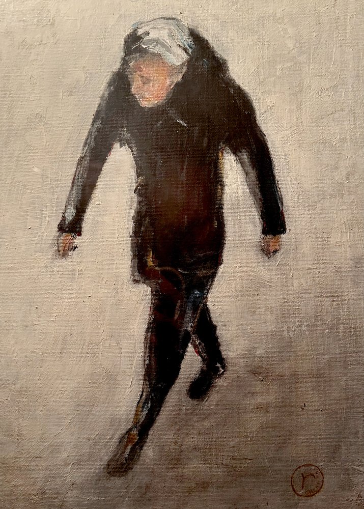 Einsame Figur beim Gehen von Robert Thirtle