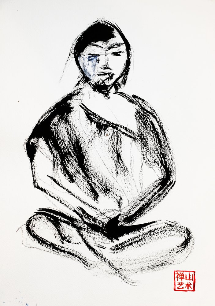 Meditierender Zen-Mönch von RodMacIver