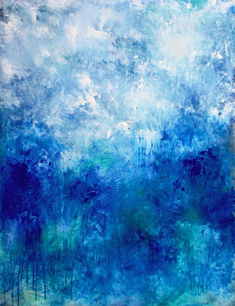 Abstrakte blaue Tiefen von Ron Halfant