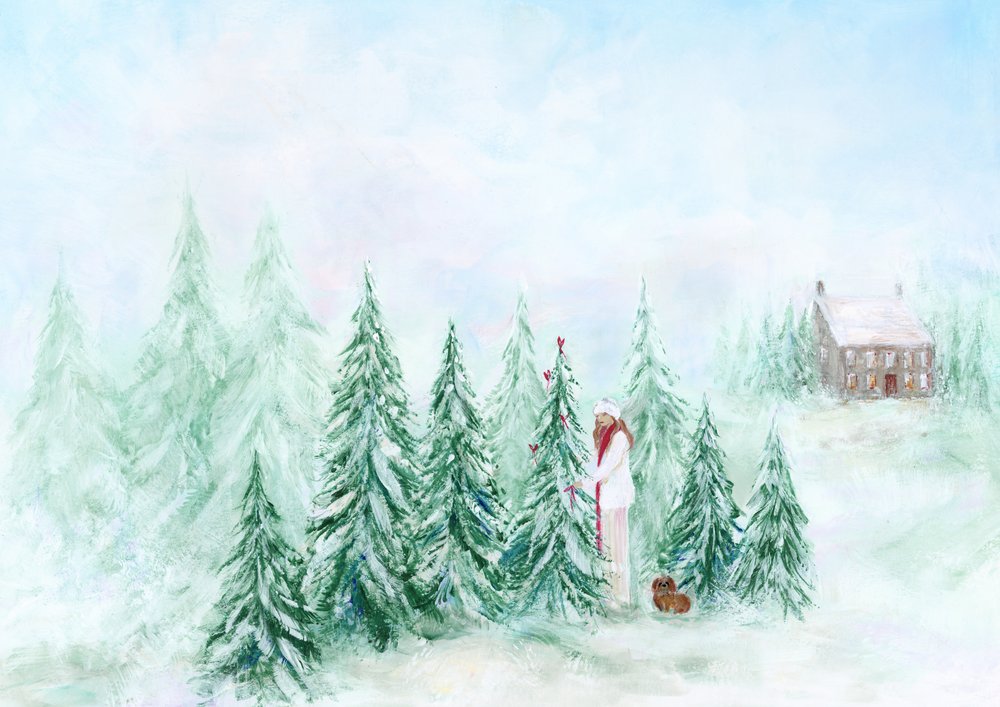 Dekorieren von Winterbäumen von Rosana Laiz Blursbyai