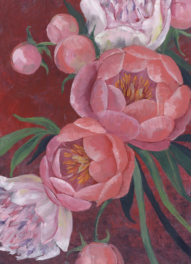 Elegante rosa Pfingstrosen von Rosana Laiz Blursbyai