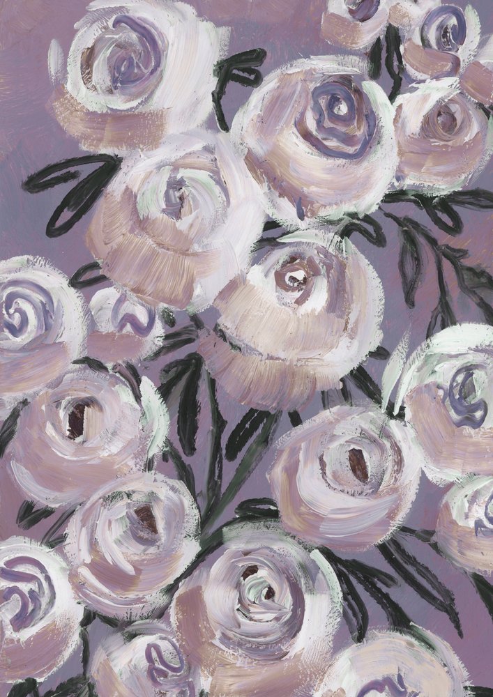 Zarte Lavendelrosen von Rosana Laiz Blursbyai