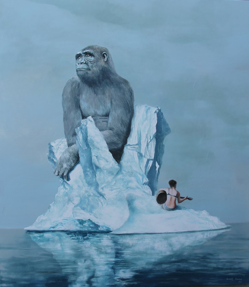 Gorilla auf Eisberg-Serenade von Rudolf Kosow