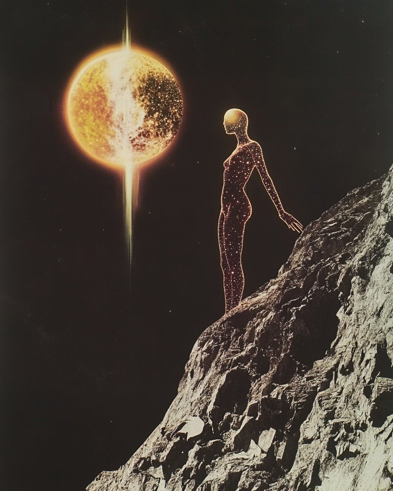 Kosmische Figur Blick von Samantha Hearn