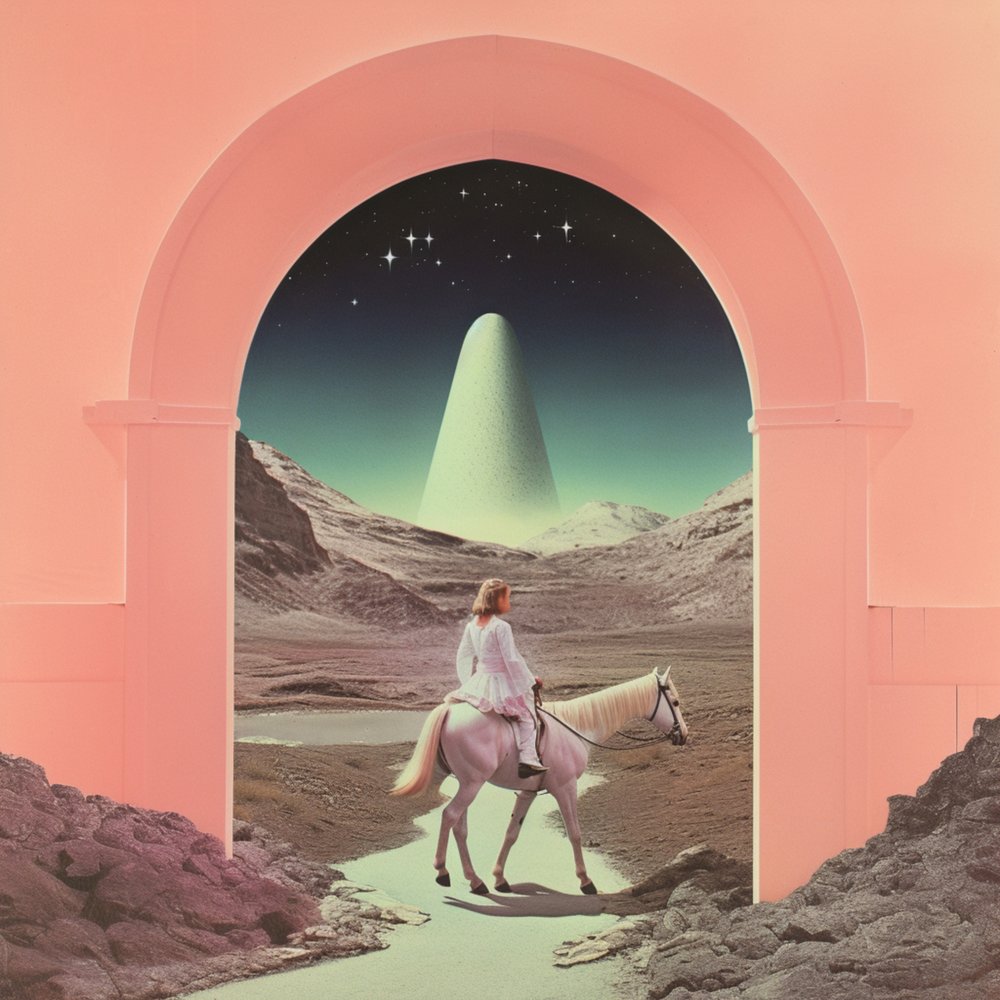 Ätherischer Reiter im Portal von Samantha Hearn