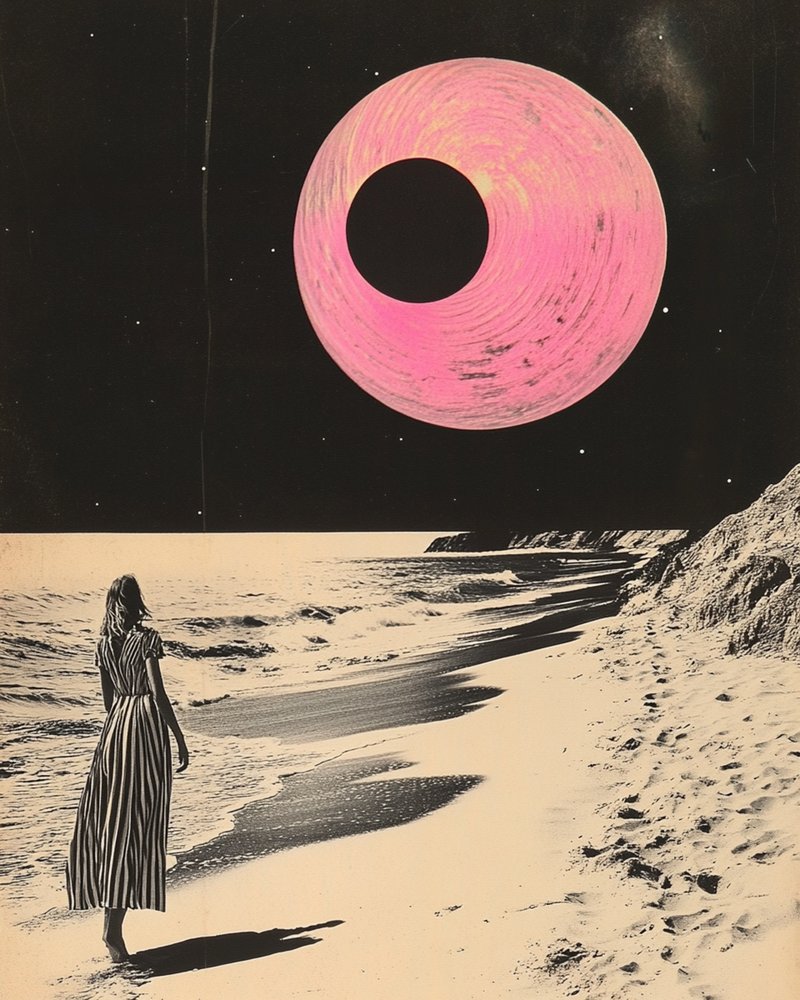Rosa Planet Strandtraum von Samantha Hearn